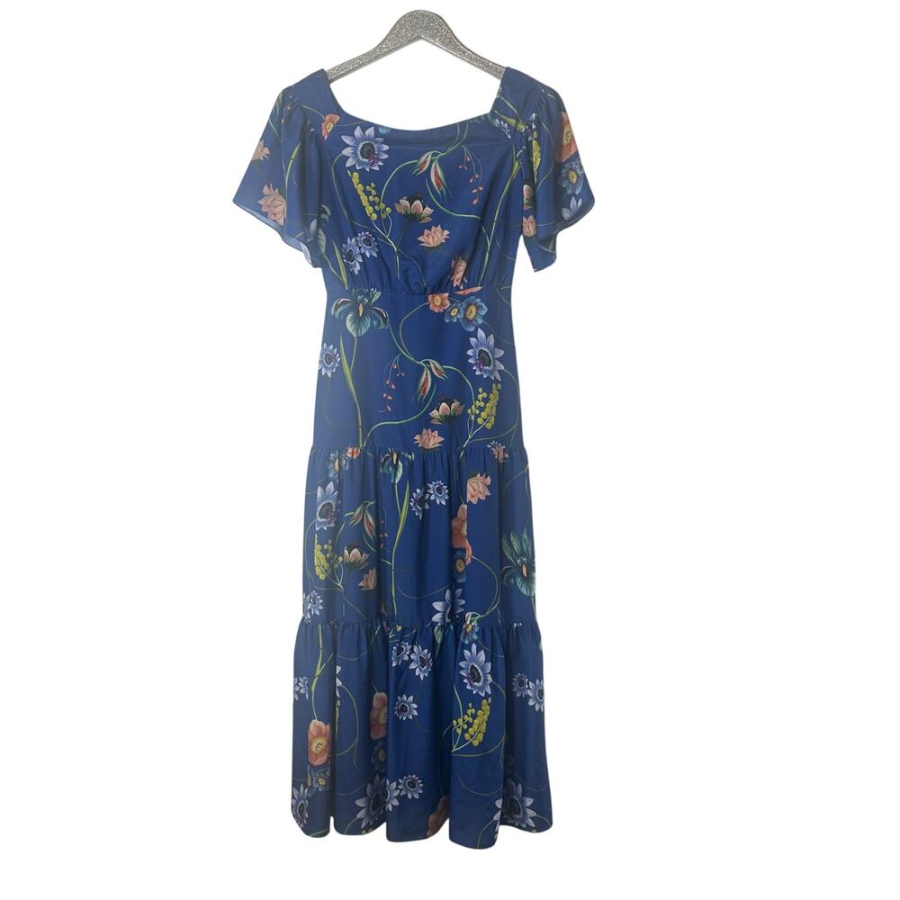 BORGO DE NOR Emelia Blue Vintage Flowers Dress
